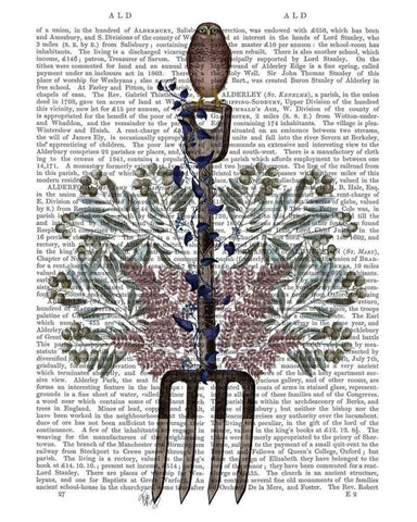 Garden Fork and Berries White Modern Wood Framed Art Print with Double Matting by Fab Funky