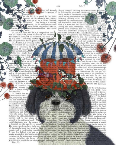 Shih Tzu Milliners Dog White Modern Wood Framed Art Print with Double Matting by Fab Funky