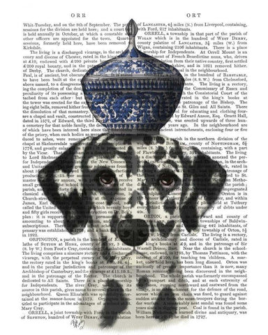 Dalmatian with Blue Vase Black Ornate Wood Framed Art Print with Double Matting by Fab Funky