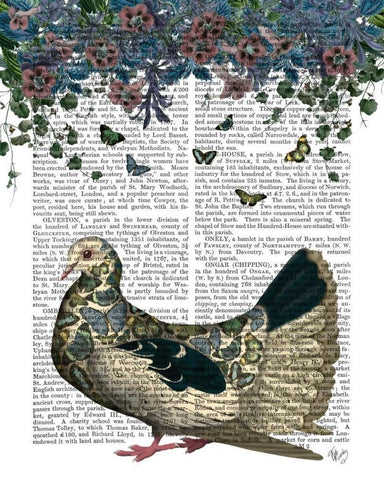 Butterfly Dove White Modern Wood Framed Art Print with Double Matting by Fab Funky