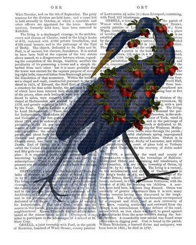 Bound Blue Heron Black Ornate Wood Framed Art Print with Double Matting by Fab Funky