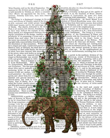 Elephant Tower White Modern Wood Framed Art Print with Double Matting by Fab Funky