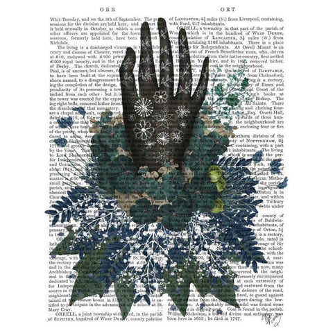 Black Hand Black Modern Wood Framed Art Print by Fab Funky