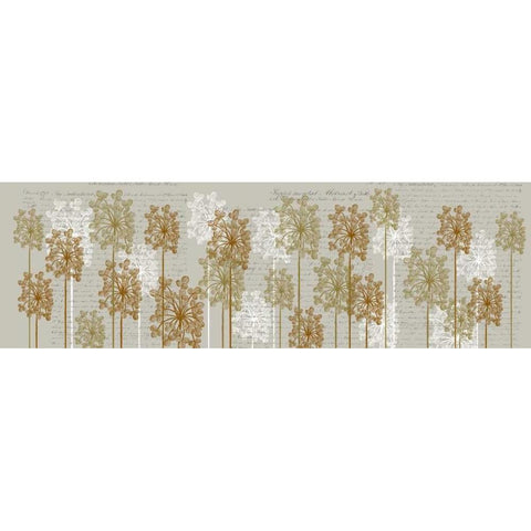 Bubble Trees, Honey Gold Ornate Wood Framed Art Print with Double Matting by Fab Funky