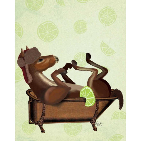 Moscow Mule White Modern Wood Framed Art Print by Fab Funky