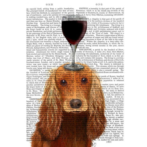 Dog Au Vin, Cocker Spaniel Black Modern Wood Framed Art Print with Double Matting by Fab Funky