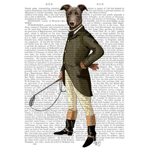 Greyhound Rider Black Modern Wood Framed Art Print with Double Matting by Fab Funky