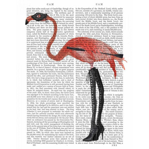 Flamingo with Kinky Boots White Modern Wood Framed Art Print by Fab Funky