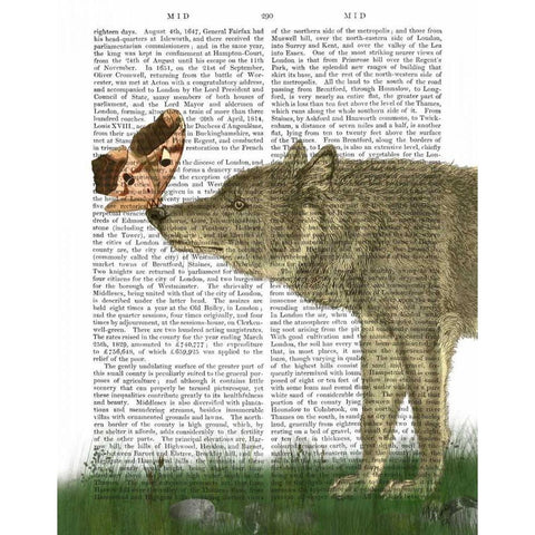 Wolf and Moth White Modern Wood Framed Art Print by Fab Funky