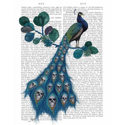 Peacock Soul Gatherer Gold Ornate Wood Framed Art Print with Double Matting by Fab Funky