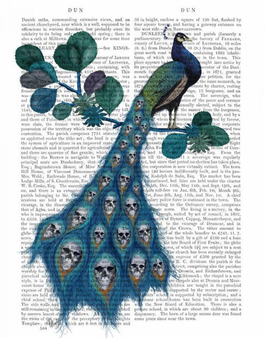 Peacock Soul Gatherer White Modern Wood Framed Art Print with Double Matting by Fab Funky