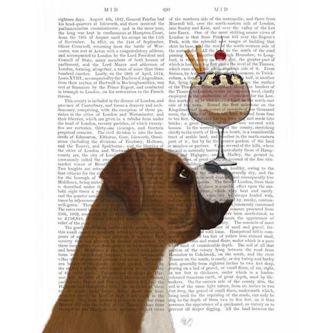 Boxer Ice Cream White Modern Wood Framed Art Print by Fab Funky