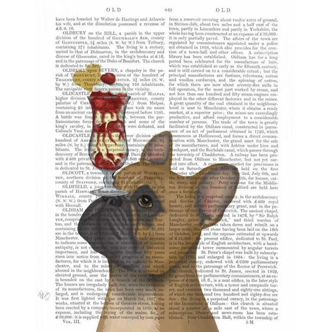 French Bulldog Ice Cream Gold Ornate Wood Framed Art Print with Double Matting by Fab Funky