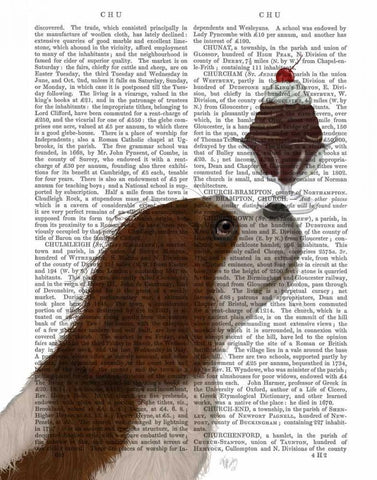 Cavalier King Charles, Brown White, Ice Cream Black Ornate Wood Framed Art Print with Double Matting by Fab Funky