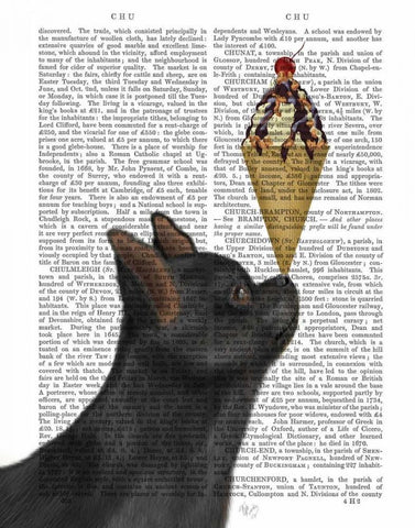 Chihuahua, Black, Ice Cream White Modern Wood Framed Art Print with Double Matting by Fab Funky