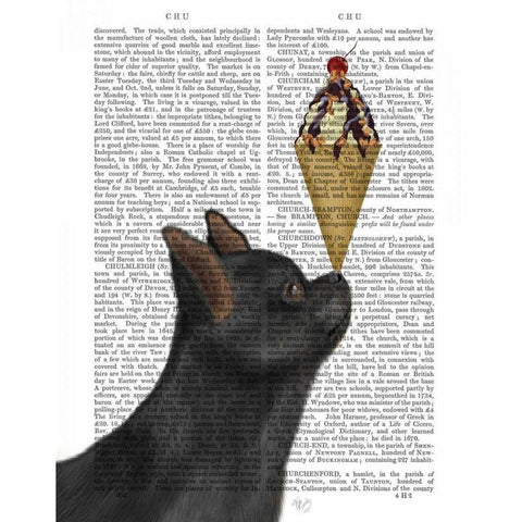 Chihuahua, Black, Ice Cream Black Modern Wood Framed Art Print with Double Matting by Fab Funky