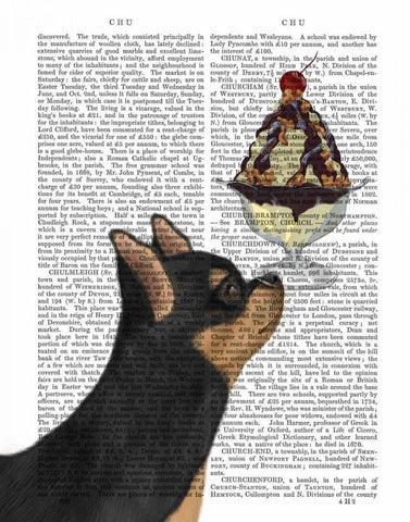 Chihuahua, Black and Ginger, Ice Cream Black Ornate Wood Framed Art Print with Double Matting by Fab Funky