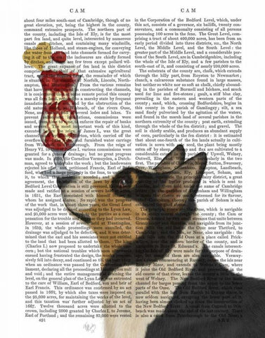 Corgi, Black and Tan, Ice Cream White Modern Wood Framed Art Print with Double Matting by Fab Funky