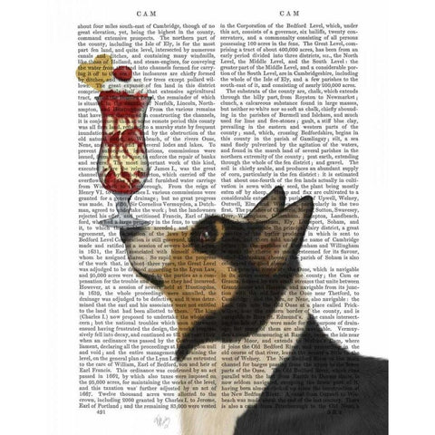 Corgi, Black and Tan, Ice Cream Gold Ornate Wood Framed Art Print with Double Matting by Fab Funky