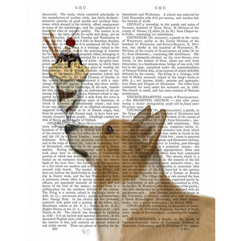 Corgi, Tan, Ice Cream White Modern Wood Framed Art Print by Fab Funky