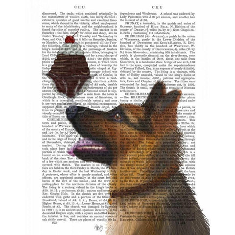 German Shepherd Ice Cream Black Modern Wood Framed Art Print with Double Matting by Fab Funky