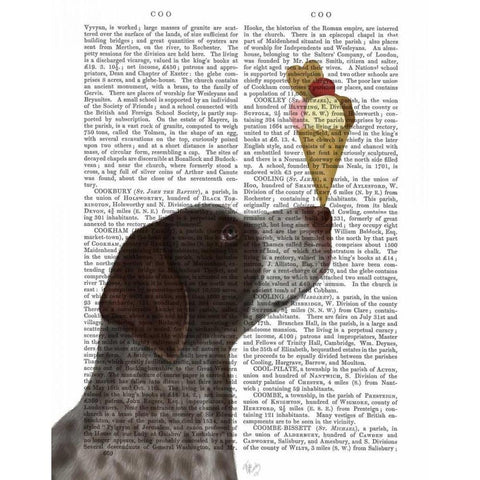 German Shorthaired Pointer Ice Cream Gold Ornate Wood Framed Art Print with Double Matting by Fab Funky