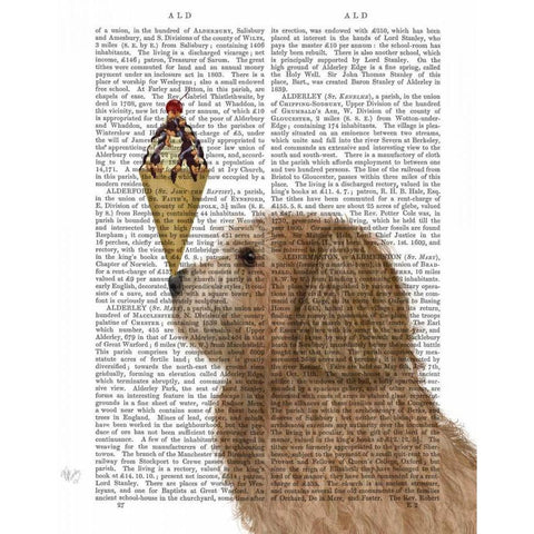 Labradoodle, Golden, Ice Cream Gold Ornate Wood Framed Art Print with Double Matting by Fab Funky