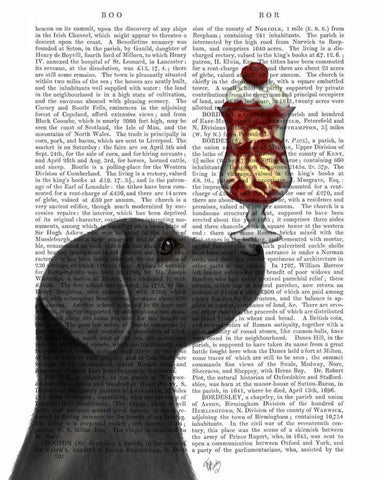 Black Labrador Ice Cream Black Ornate Wood Framed Art Print with Double Matting by Fab Funky