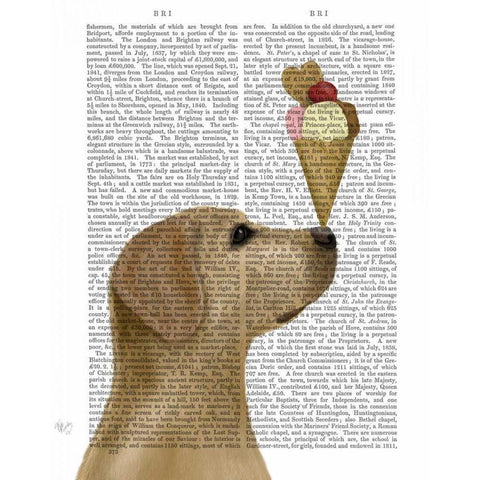 Yellow Labrador Ice Cream Gold Ornate Wood Framed Art Print with Double Matting by Fab Funky