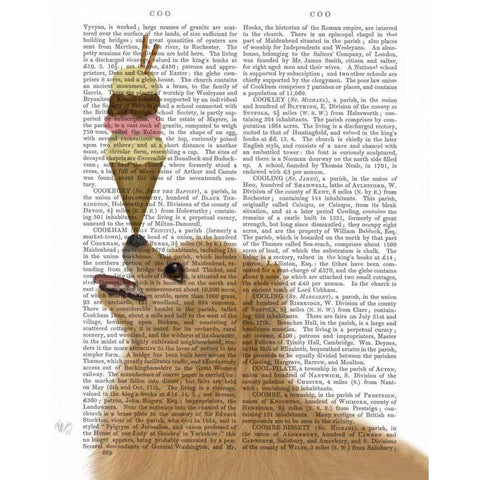 Pomeranian Ice Cream White Modern Wood Framed Art Print by Fab Funky