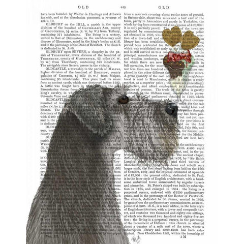 Schnauzer, Grey, Ice Cream Gold Ornate Wood Framed Art Print with Double Matting by Fab Funky