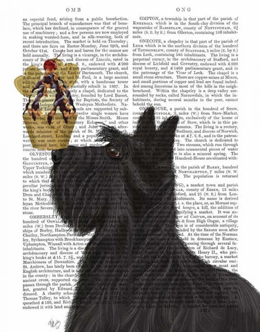 Scottish Terrier Ice Cream Black Ornate Wood Framed Art Print with Double Matting by Fab Funky