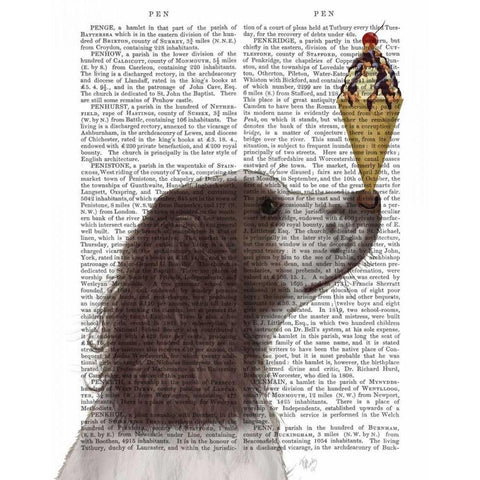 Springer Spaniel, Brown and White, Ice Cream White Modern Wood Framed Art Print by Fab Funky