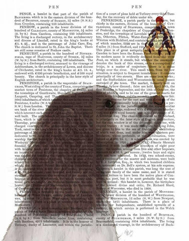 Springer Spaniel, Brown and White, Ice Cream White Modern Wood Framed Art Print with Double Matting by Fab Funky