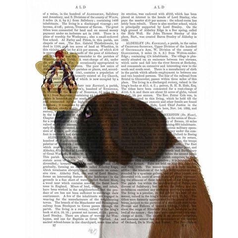 St Bernard Ice Cream Black Modern Wood Framed Art Print with Double Matting by Fab Funky