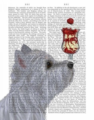 Westie Ice Cream White Modern Wood Framed Art Print with Double Matting by Fab Funky