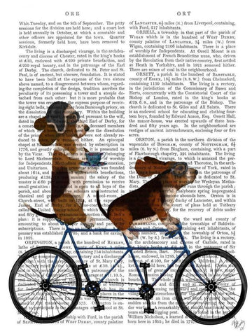 Basset Hound Tandem Black Ornate Wood Framed Art Print with Double Matting by Fab Funky