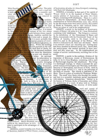 Boxer on Bicycle White Modern Wood Framed Art Print with Double Matting by Fab Funky