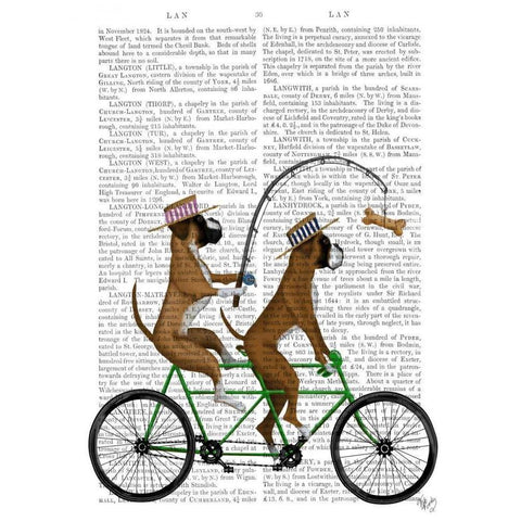 Boxer Tandem Black Modern Wood Framed Art Print with Double Matting by Fab Funky