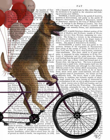 German Shepherd on Bicycle White Modern Wood Framed Art Print with Double Matting by Fab Funky