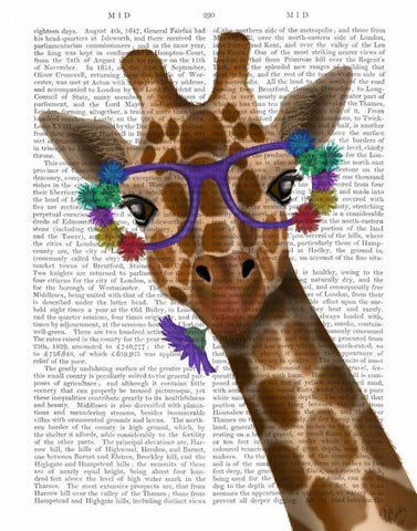 Chewing Giraffe 1 White Modern Wood Framed Art Print with Double Matting by Fab Funky