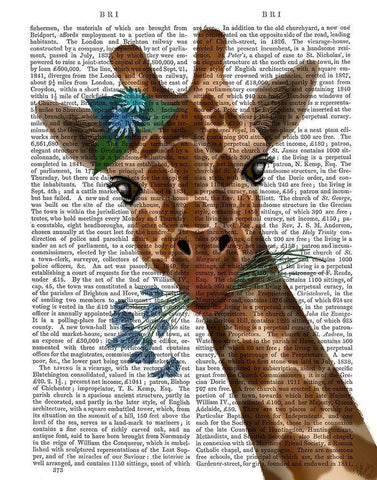 Chewing Giraffe 1 White Modern Wood Framed Art Print with Double Matting by Fab Funky