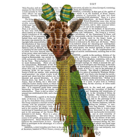 Giraffe and Scarves White Modern Wood Framed Art Print by Fab Funky