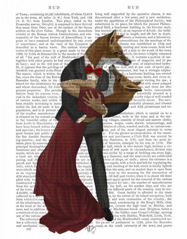 Foxes Romantic Dancers Black Ornate Wood Framed Art Print with Double Matting by Fab Funky