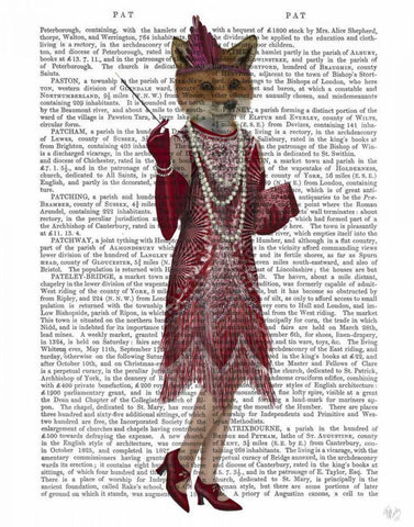 Fox Lady 1920s Flapper White Modern Wood Framed Art Print with Double Matting by Fab Funky