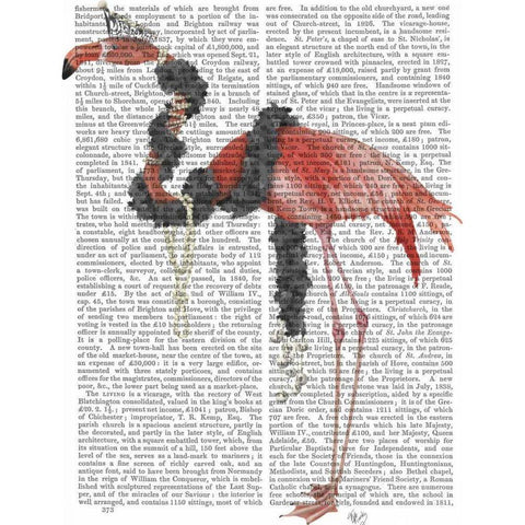 Flamingo and Pearls, Full White Modern Wood Framed Art Print by Fab Funky