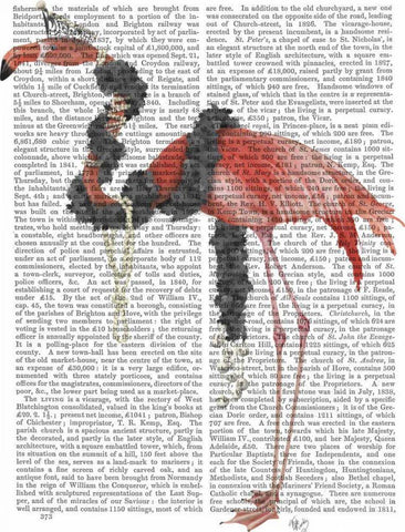 Flamingo and Pearls, Full White Modern Wood Framed Art Print with Double Matting by Fab Funky