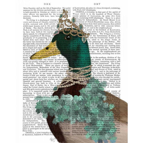 The Right Honourable Lady D Black Modern Wood Framed Art Print by Fab Funky