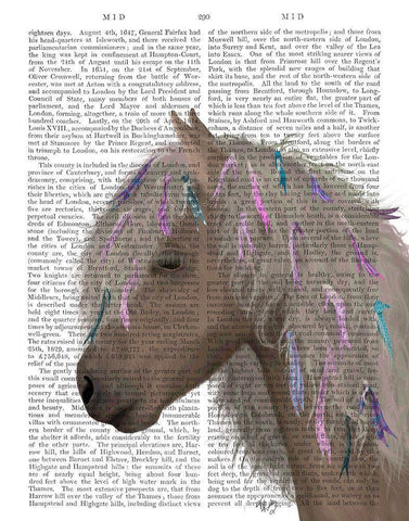 Horse Beige with Ribbons White Modern Wood Framed Art Print with Double Matting by Fab Funky