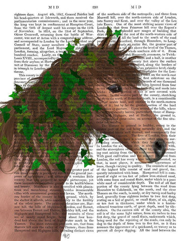 Horse Chestnut with Ivy White Modern Wood Framed Art Print with Double Matting by Fab Funky